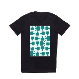 Mid Century Modern Abstract Pattern Slate Teal 1 T Shirt