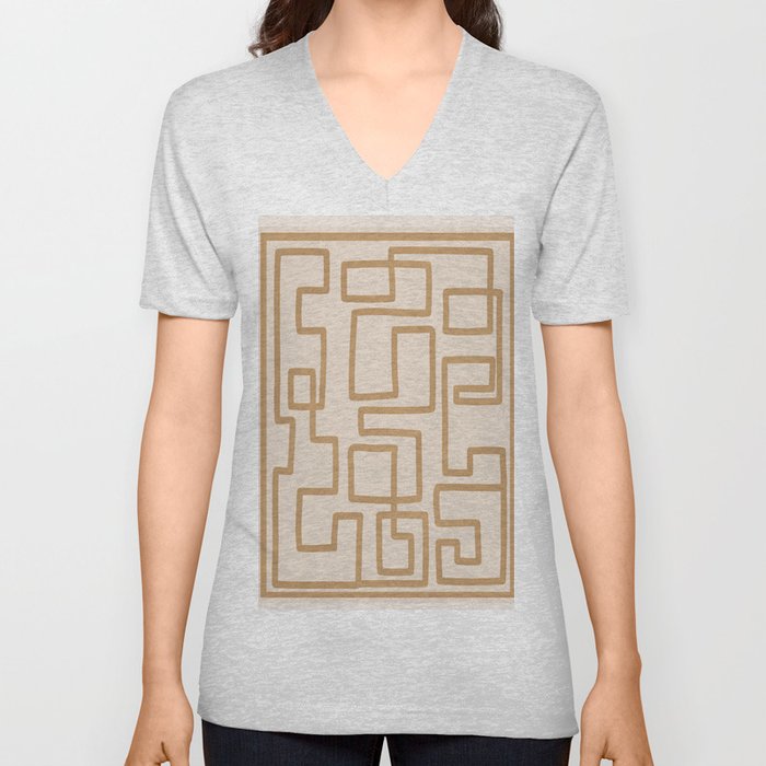 Abstract Line Movement 14 V Neck T Shirt