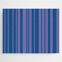 Elegant Stripes Chaotic Stripes Blue Purple Violet Jigsaw Puzzle