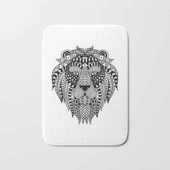 ethnic lion Bath Mat