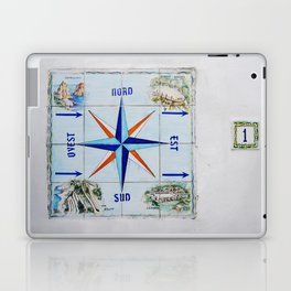 Capri sights and historical landmarks | Ceramic tile sign on a wall  Laptop Skin