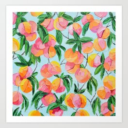 Peach Garden Art Print