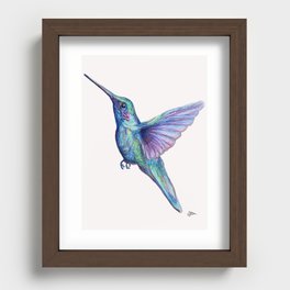 Tropical Hummingbird Recessed Framed Print