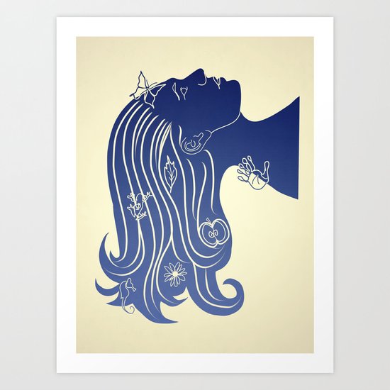 Let your hair down... Art Print