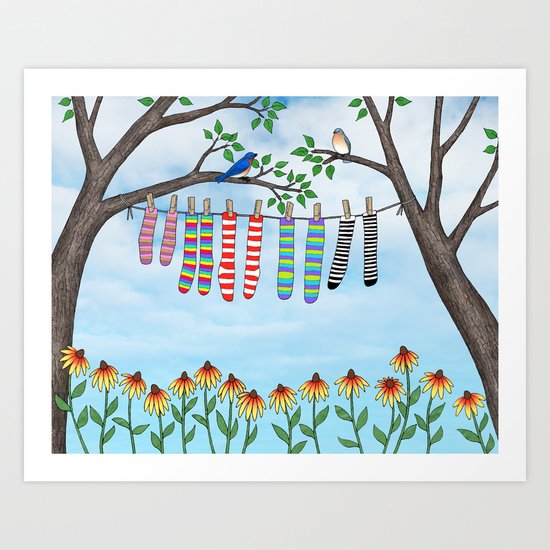 clean socks Art Print