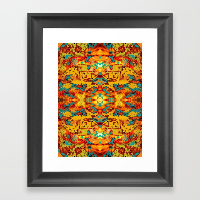 Abstract Fur Kaleidoscope Framed Art Print