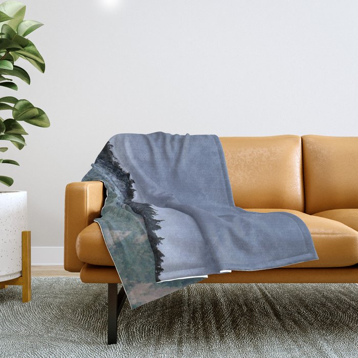 Flight of the Pine Forest in I Art and Afterglow Throw Blanket