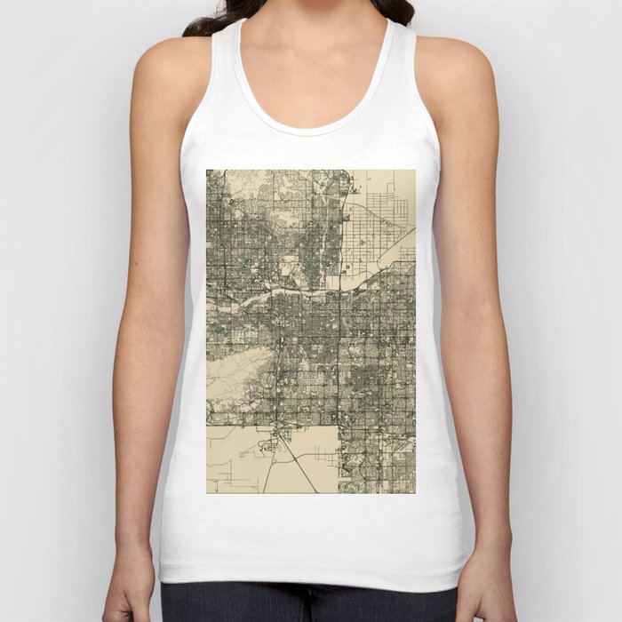 USA, Tempe - Vintage City Map Tank Top