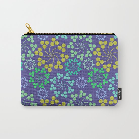 Fun Multicolored Whirligig Pattern Carry-All Pouch