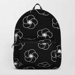 Beautiful Pattern #34 White flowers Backpack | Kimonopattern, Digital, Ink, White, Blancoynegro, Whiteflowers, Japanesepattern, Negro, Japan, Samurai 