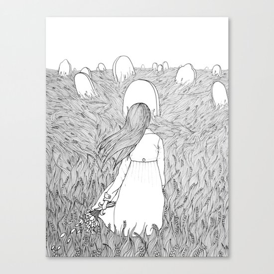Goodbye Line Version Canvas Print