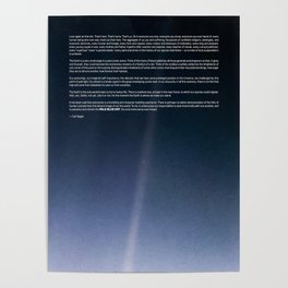Pale Blue Dot — Voyager 1 (2020 rev.), quote Poster