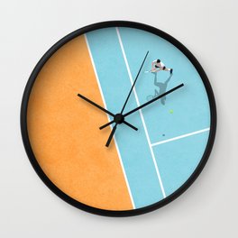 Tennis Court Colors  Wall Clock