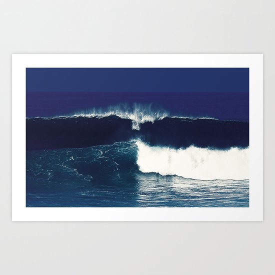 the wave Art Print