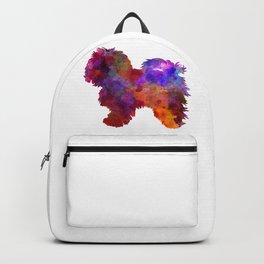 Bolognese in watercolor Backpack | Toydog, Vintage, Graphicdesign, Color, Retro, Dog, Pop Art, Watercolor, Digital, Colorfull 