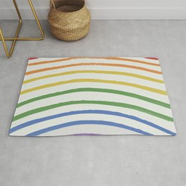 Happy Rainbow & Stripes Rug