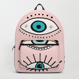 eye illustration print Backpack