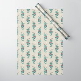 Holiday Reindeer Seahorse Wrapping Paper