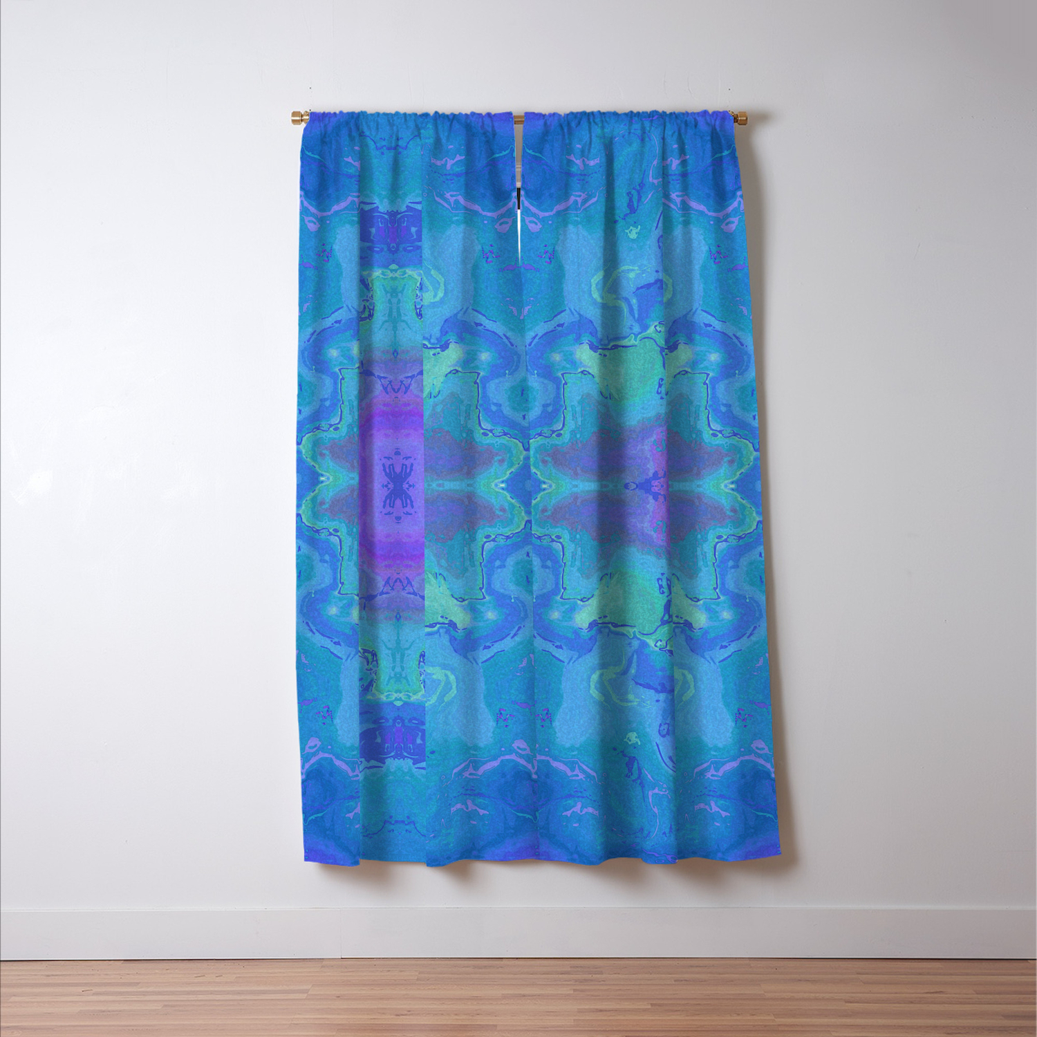 Unicorn Fantasy Abstract Watercolor Blackout Curtain By Mmissman