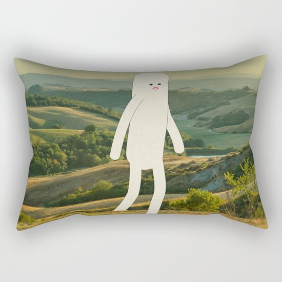 walking in tuscany Rectangular Pillow