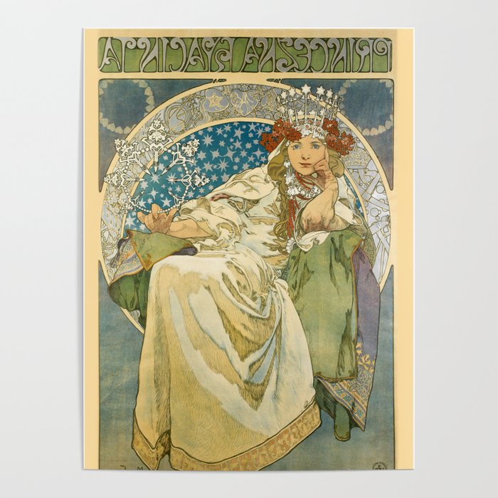 Princess Hyacinth_Alphonse Mucha (1860-1939) Poster