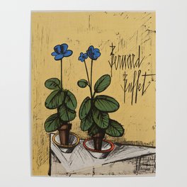 Primeveres bleues, (variant from the poster) by Bernard Buffet, 1980 Poster