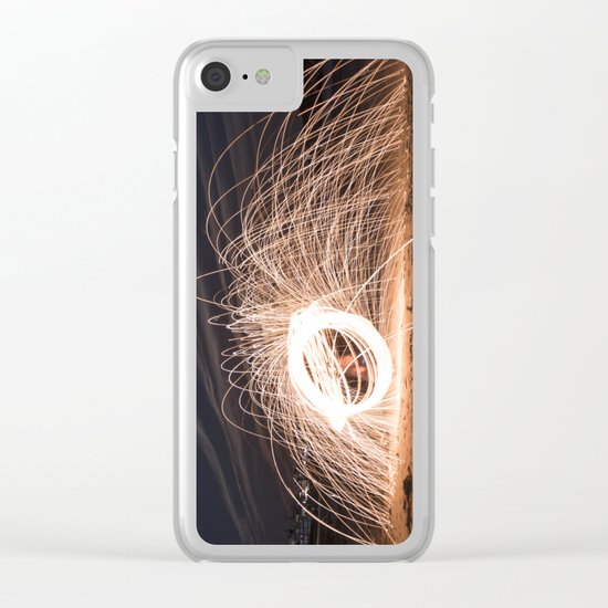 Woolspinning at the Beach Clear iPhone Case
