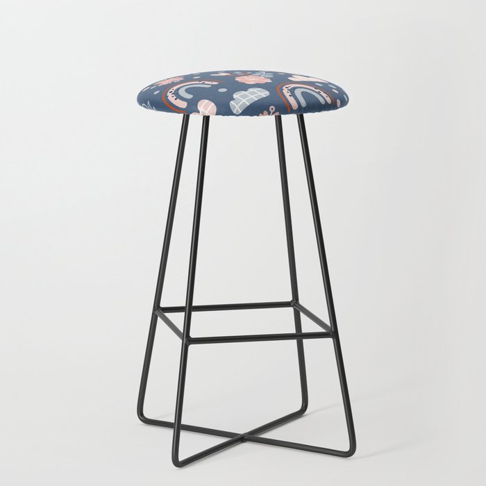 Rainbows, Clouds and Flowers Bar Stool