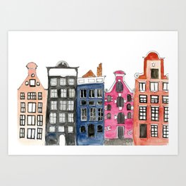 Amsterdam Canal Houses Art Print