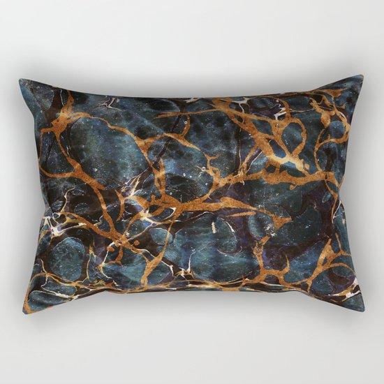 Ocean & Gold Marble #society6 #decor #buyart #lifestyle Rectangular Pillow