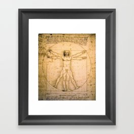 Vitruvian Man by Leonardo da Vinci Framed Art Print