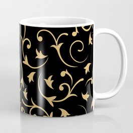 Baroque Design – Gold on Black Mug