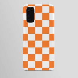 Checker Texture (Orange & White) Android Case