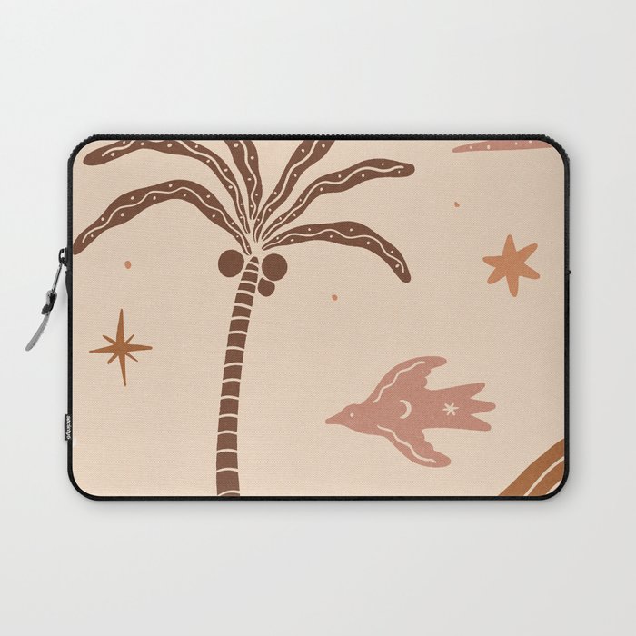 Boho Oasis Landscape Earthy Color Aesthetic Laptop Sleeve