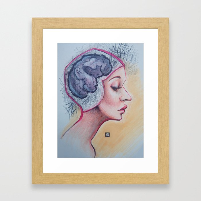 Brain Cramp Framed Art Print