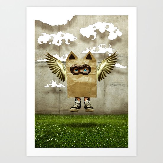 Fly try Art Print