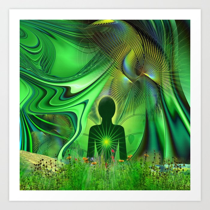 Heart Chakra Energy Art Print By Justkidding Society6