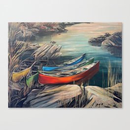 Raving coast Canvas Print
