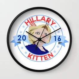 Hillary Kitten 2016 Wall Clock