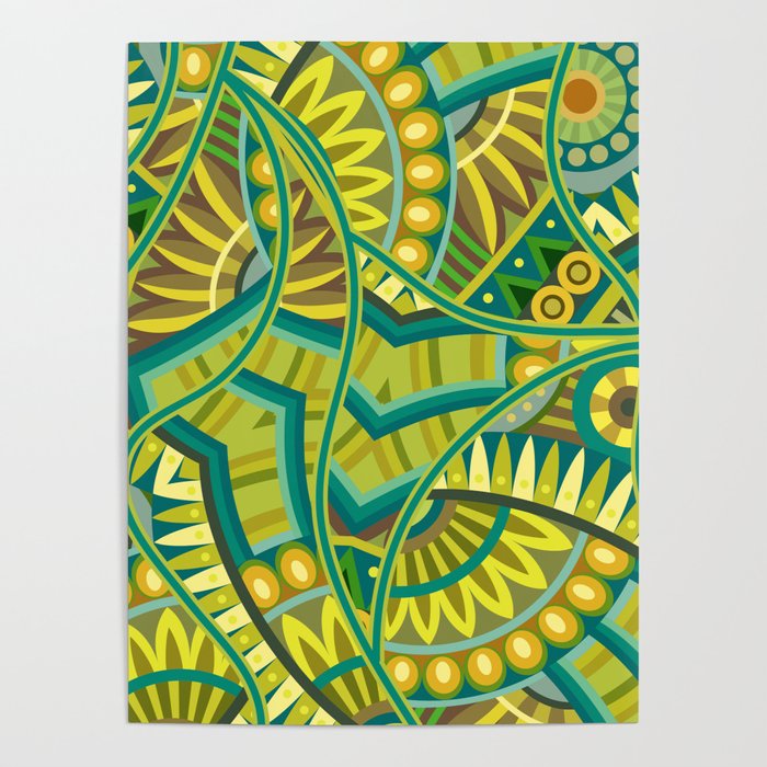 Ethnic Tribal Pattern Art N3 Poster