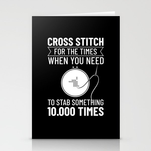 Cross Stitch Pattern Beginner Counted Needle Stationery Cards