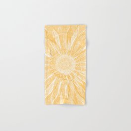Mandala, Sunflower Prints, Yellow Hand & Bath Towel