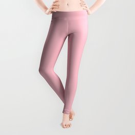 Bubblegum Pink Solid Color Popular Hues - Patternless Shades of Pink Collection - Hex Value #FFC1CC Leggings