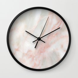 Softest blush pink marble Wall Clock