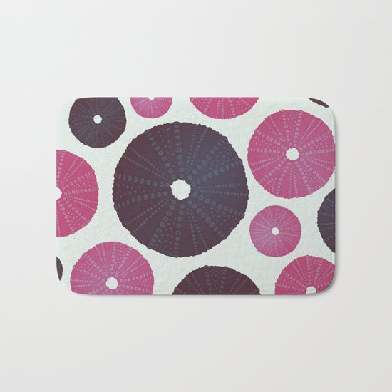 Sea's Design - Urchin Skeleton (Pink & Black) Bath Mat