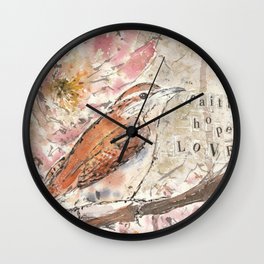 Faith, Hope, Love Wall Clock