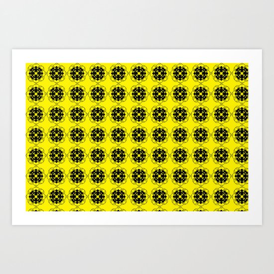 Yellow Custom Pattern Art Print
