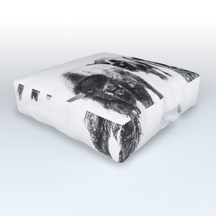 Winter Buffalo x Yellowstone Decor Outdoor Floor Cushion