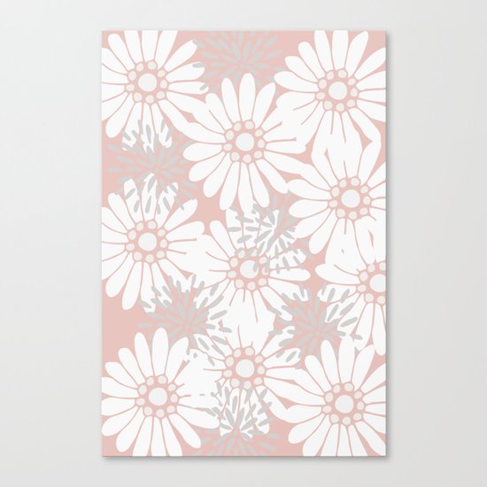 Summer Flowers Pink Canvas Print
