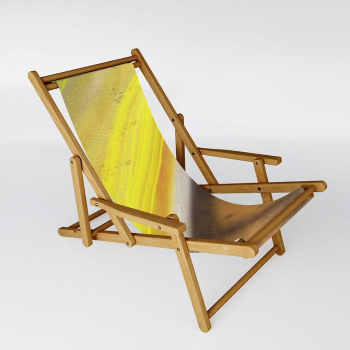 Abstract Prints: Yellow Abstract Sling Chair
